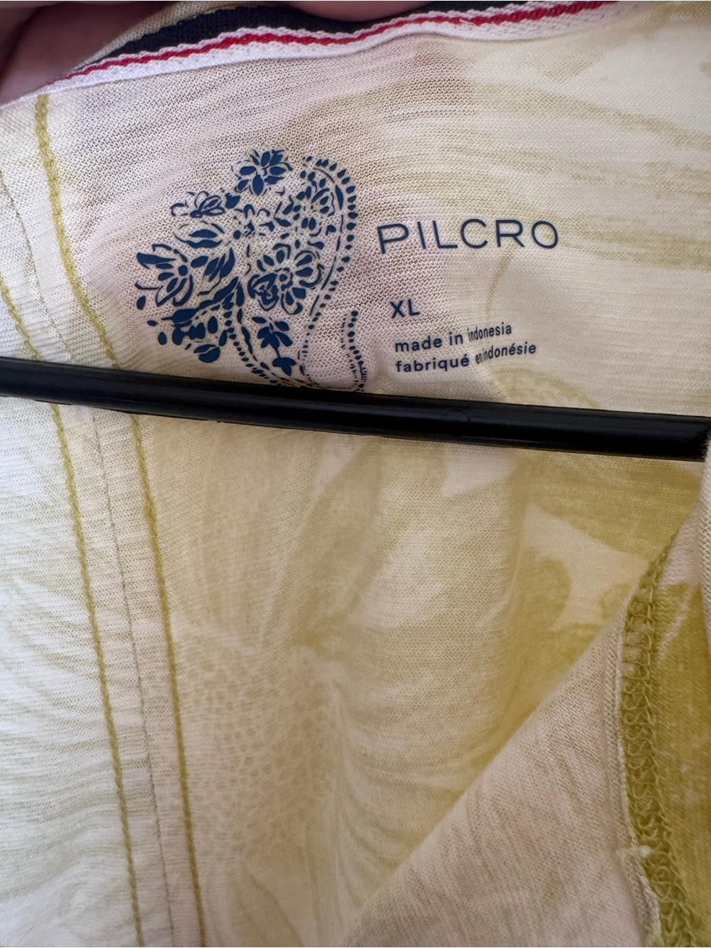 Pilcro Women's yellow Floral splice V-Neck Top - Picture 2 of 4